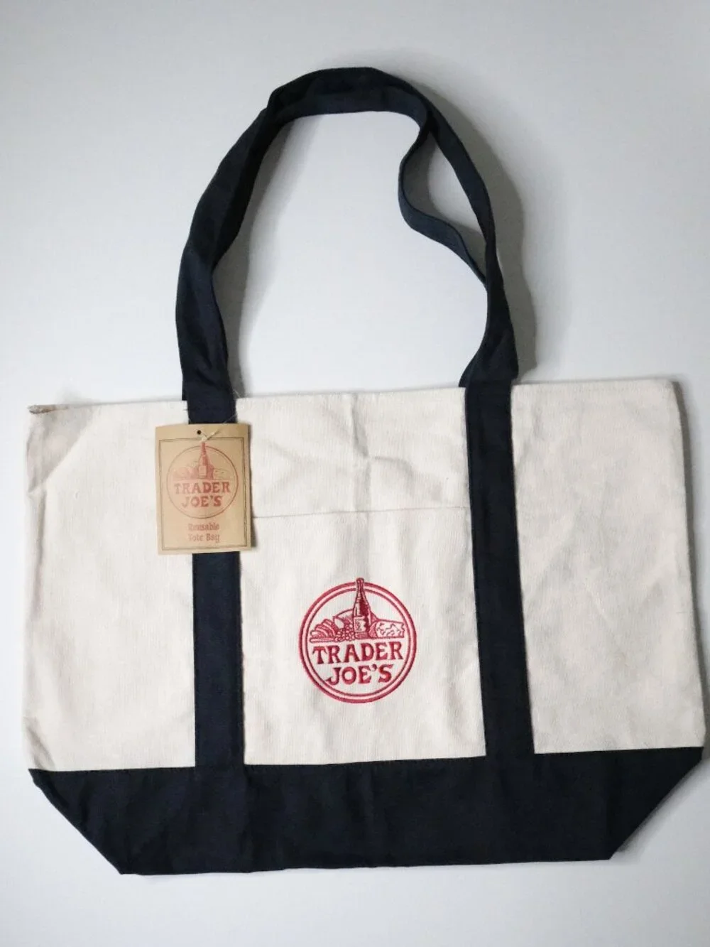 Trader Joe's canvas shopping grocery tote bag